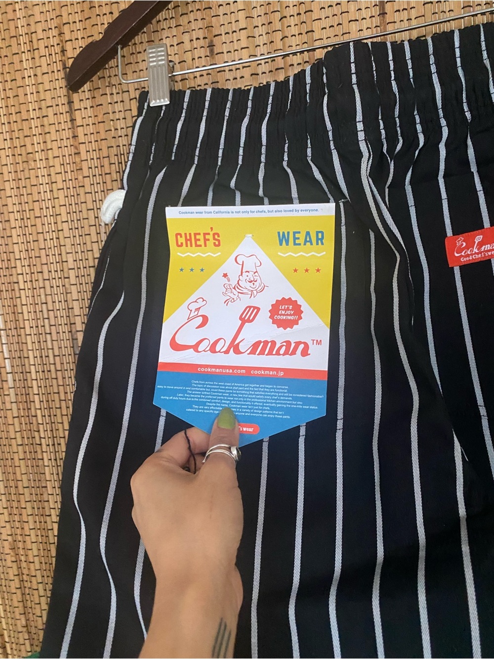 Cookman Chef Pants Stripe Black Size S Unisex - Picture 13 of 16